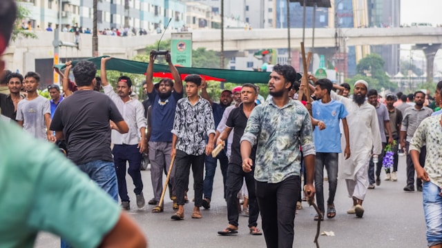 Mob violence protest in Bangladesh